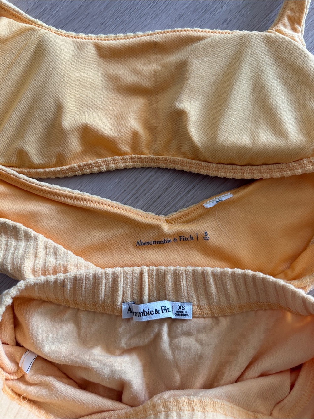 Abercrombie Terry bikini set with skirt - see description for size - Picture 2 of 3